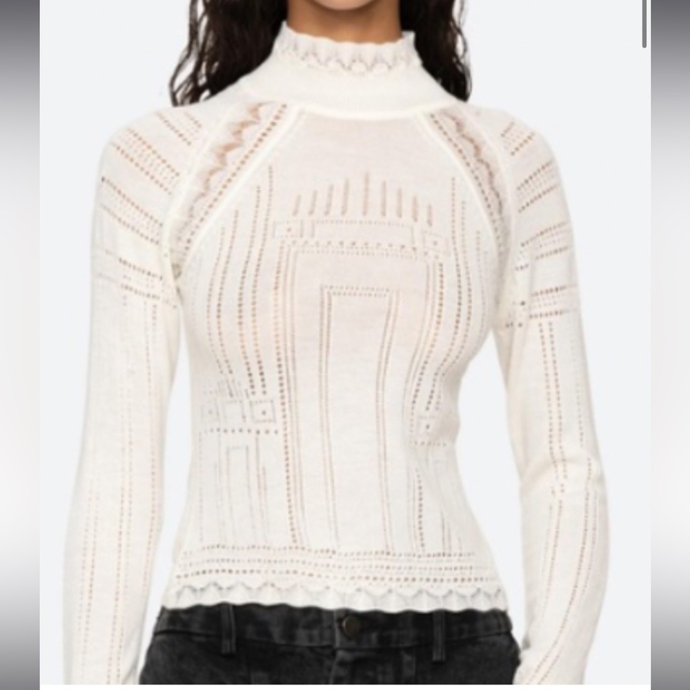 SEA New York  merino wool PAXTON KNIT TURTLENECK S
